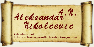 Aleksandar Nikolčević vizit kartica
